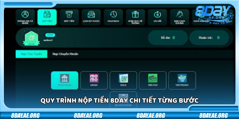Nạp tiền 8Day – Giao dịch nhanh vào game liền tay